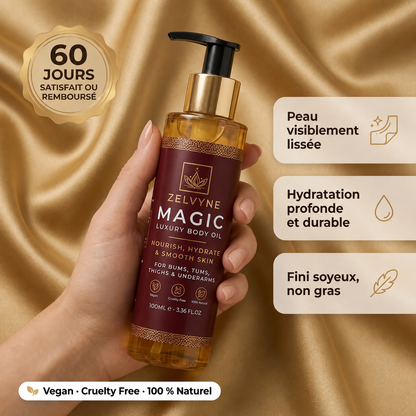 Flacon d'huile corporelle précieuse Zelvyne 100ml